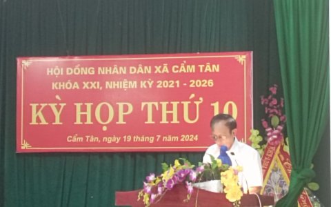 HĐND xã Cẩm Tân khóa XXI, nhiệm kỳ 2021 - 2026 tổ chức kỳ họp thứ 10.