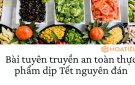 Bài tuyên truyền đảm bảo vệ sinh an toàn thực phẩm trong dịp Tết Nguyên đán Giáp Thìn   