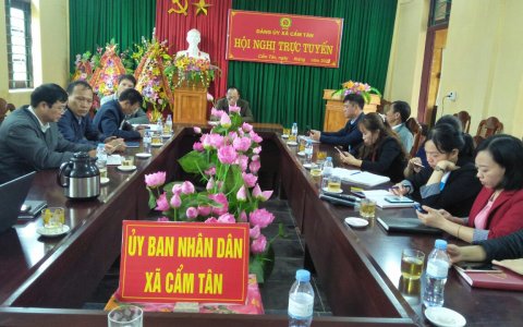 XÃ CẨM TÂN DỰ HỘI NGHỊ TRỰC TUYẾN CÔNG BỐ QUY HOẠCH TỈNH THANH HÓA THỜI KỲ 2021 - 2030, TẦM NHÌN ĐẾN NĂM 2045